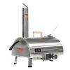 Pizza Oven Outdoor 12" Automatic Rotatable Pizza Ovens Portable Stainless Steel Wood Fired Pizza Oven Pizza Maker with Built-in Thermometer Pizza Cutt