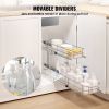 2-Tier Wire Pull Out Cabinet Under Sink Organizer 8.5x21 Inch Drawer Basket
