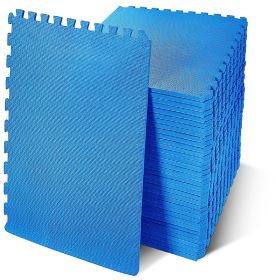 Jigsaw Sports Mat With EVA Foam Interlocking Tiles For Gymnastics And Home Gym Floor Protection, Various Sizes And Colours (Option: Blue Half inch 36Pieces)