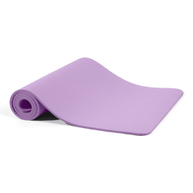 Yoga Mat, 1-2 Inch Ultra-thick High-density Practice Mat With Straps, Suitable For All Kinds Of Yoga Practice, A Variety Of Colors (Option: Taro Purple)